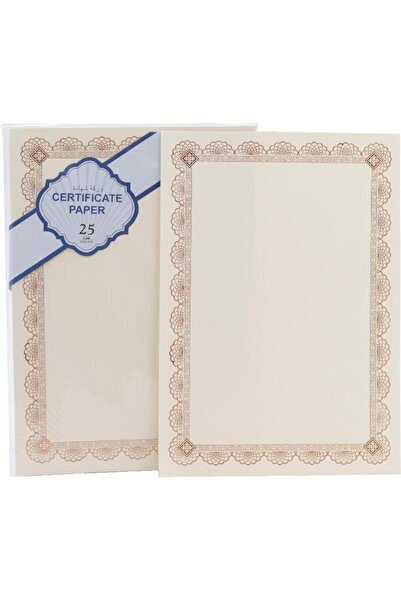 Roco بطاقة شهادة A4 - 180 جرامًا لكل متر مربع، برونزي/بني، نمط موجز