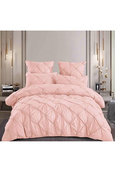 CHIRASO CHIRASO bed linen, FINET, 6 pieces, fitted sheet 180x200 cm, 4 pillowcases, powder pink