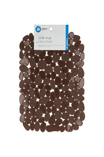 Interdesign سجادة حوض Pebblz بنية اللون 11.75 × 15.75 بوصة