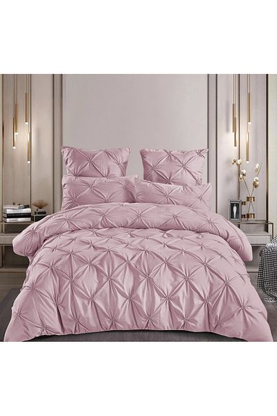 CHIRASO CHIRASO bed linen, FINET, 6 pieces, fitted sheet 180x200 cm, 4 pillowcases, pale pink
