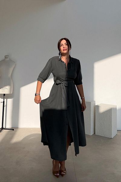 ELVAN TOLON Duck Head Green Comfort Dress