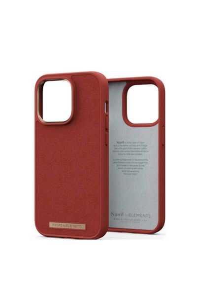 OEM Njord byELEMENTS case for iPhone 14 Plus, burnt orange, alcantara