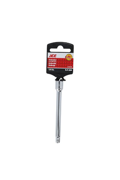 ACE Durable Chrome Vanadium Steel Extension Bar Silver 1/4 x 4inch