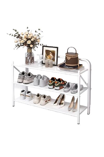 rexa Living Room Furniture Floor-Standing Shoe Storage Racks Adjustable Shoe Display Shelf 70x43cm