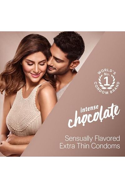 Durex Extra Thin Intense Chocolate Flavoured for Men -10s (Pack of 3)