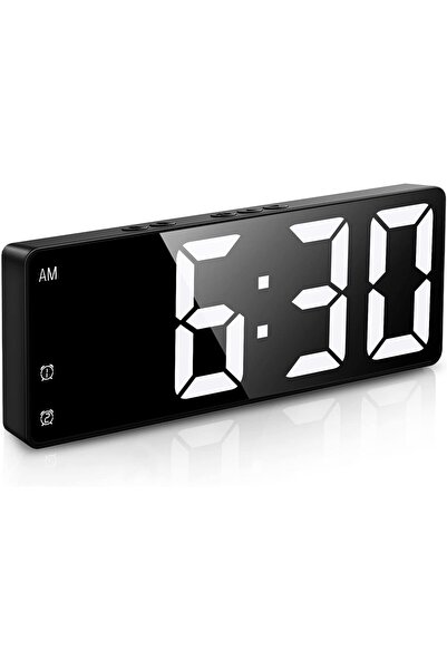 plentiful Aynalı Alarm Saat Takvimli Termometre Led Dijital Modern Masa Saati