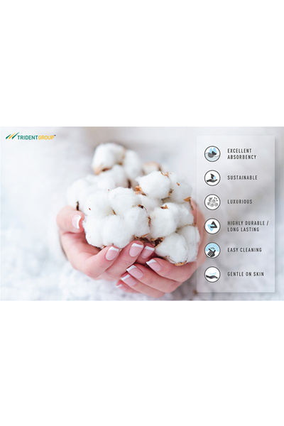 Trident 2Piece 100 Cotton 500 GSM Plush Towel Set White 70x140cm