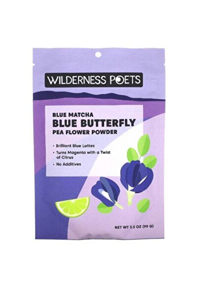 Wilderness مسحوق زهرة البازلاء الفراشة الزرقاء - بلو ماتشا