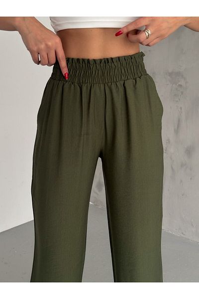 Giyimsel Tie-Waist Linen Women's Pants