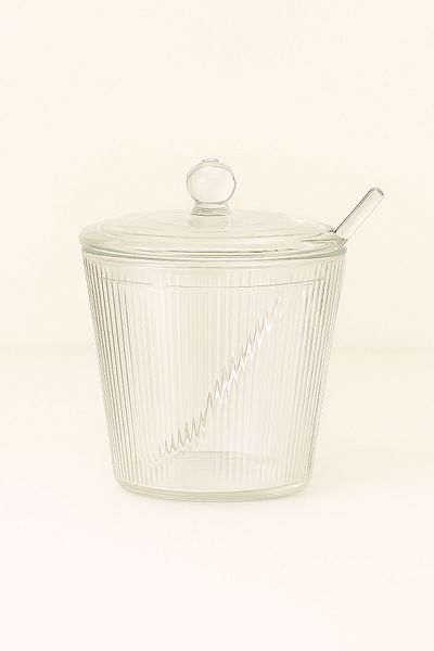 Mirilliahome Glass Sugar Bowl with Spoon – Glass Sugar Bowl with Lid