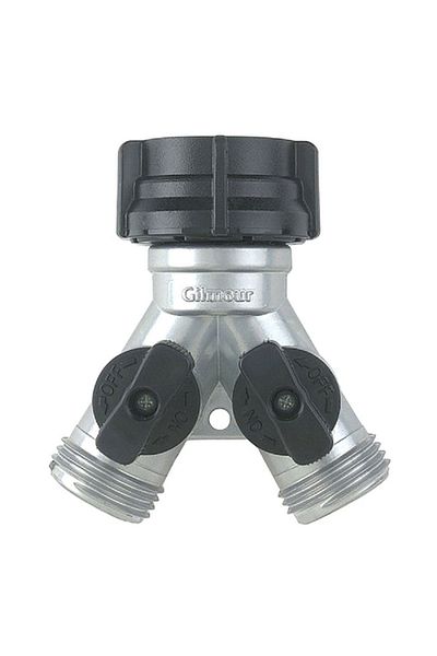 ACE Durable Long Lasting Y Connector Hose Adapter with Comfortable Grip Silver and Black