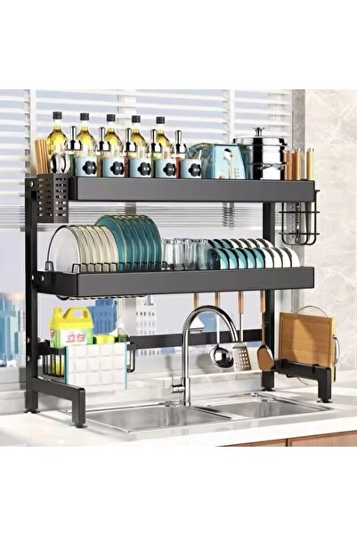 rexa رف تجفيف الأطباق بإطار فولاذي على شكل حرف H لتوفير المساحة