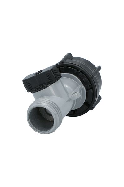 ACE Zinc Threaded Male Hose Shut-Off Valve Black and White