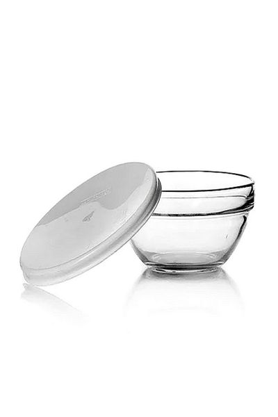 Luminarc Empilable Tempered Glass Salad Bowl with Lid White and Transparent 230ml