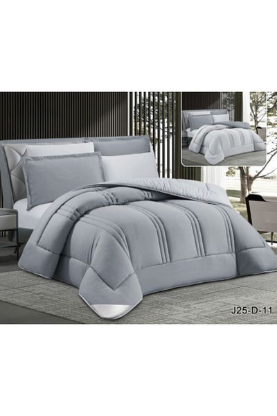 Generic 6-piece plain micro double comforter