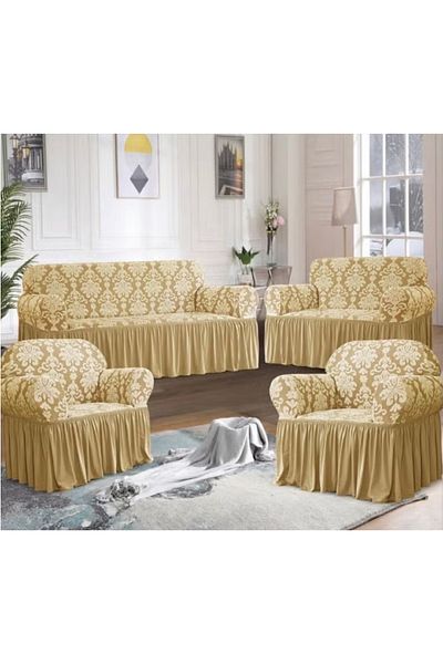 rexa Sofa Cover 4-Pieces Set of 7-Seater (3+2+1+1) Super Stretchable