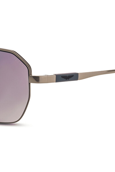 Police Ranger 1 Man Geometric Sunglass Shiny pink gold _Smoke gradient 59-15-145