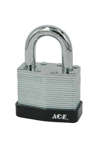 ACE قفل مصفح مقاوم للسرقة بأربعة دبابيس، فضي، 30 مم