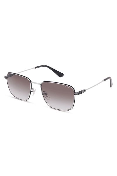 Police Octane 11 Man Squared Sunglass Shiny palladium _Smoke gradient 57-19-150