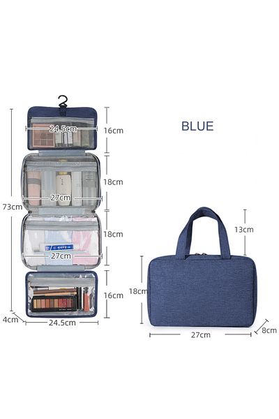 Generic Portable Cosmetic Bag - Blue