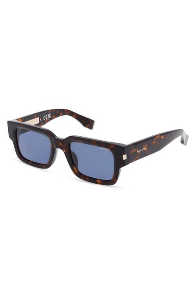 Police G.O.A.T. 1 Man Squared Sunglass Shiny dark havana _Blue 52-22-145