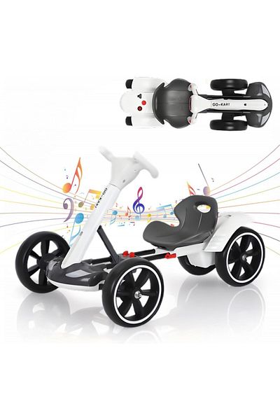 OEM Masina Electrica Tip Kart pliabil 6V cu scaun si volan reglabile, muzica, roata pliabila,lumini LED