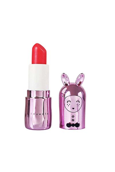 Inuwet Glitter lip balm for kids, Pink, with raspberry scent, Sorbet Framboise, Inuwet, 3.5 gr