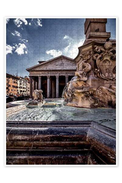 Jeronkarji Pantheon Roma, İtalya 500 Parça Puzzle Yapboz Şehir Manzara Temalı...