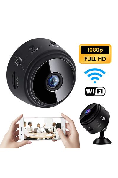 Spionescu Mini magnetic camera with stand, WiFi HotSpot, 1080P, night vision, motion detection, 150°