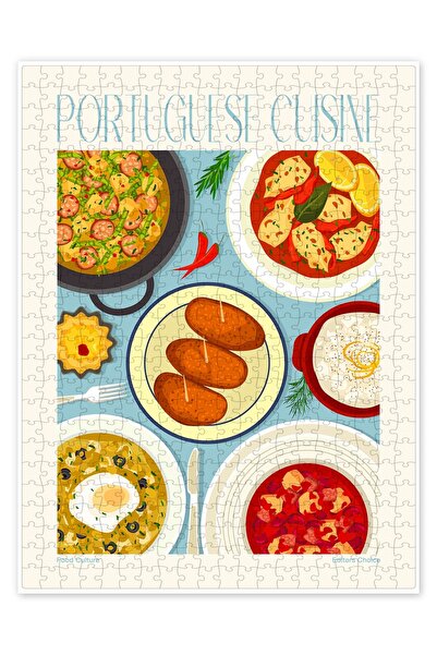 Jeronkarji Geleneksel Yemek - Portekiz Mutfağı 500 Parça Puzzle Yapboz Mutfak...