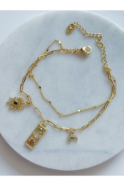 CHARMLUCKY Steel Charm 2 Bracelet