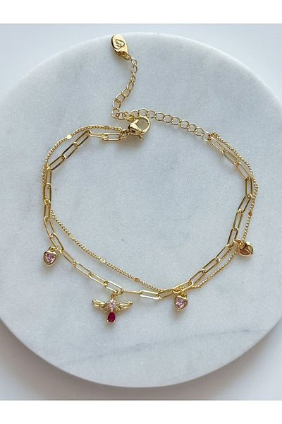 CHARMLUCKY Steel Charm 2 Bracelet