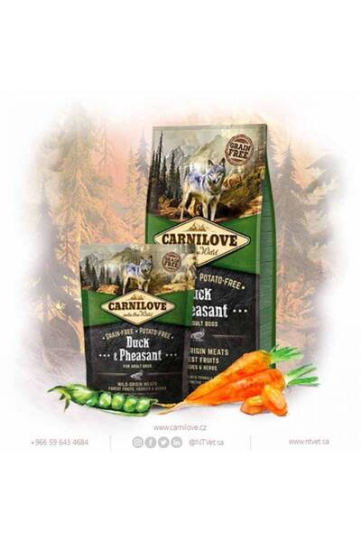 Carnilove طعام كارنيلوف للكلاب البالغة من فصيلة البط والدراج 12 كجم