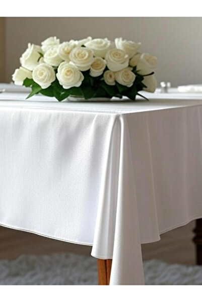 GP Concept Μοντέρνο και κομψό λευκό σατέν τραπεζομάντιλο ειδικής συλλογής ειδ...