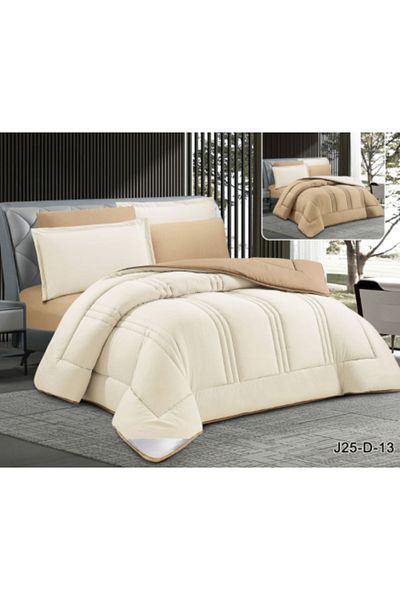 Generic 6-piece plain micro double comforter