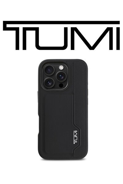 TUMI جراب خلفي جلدي مع حافظة بطاقات لـ iPhone 16 Pro بتصميم فرنسي أصلي من – من CG Mobile