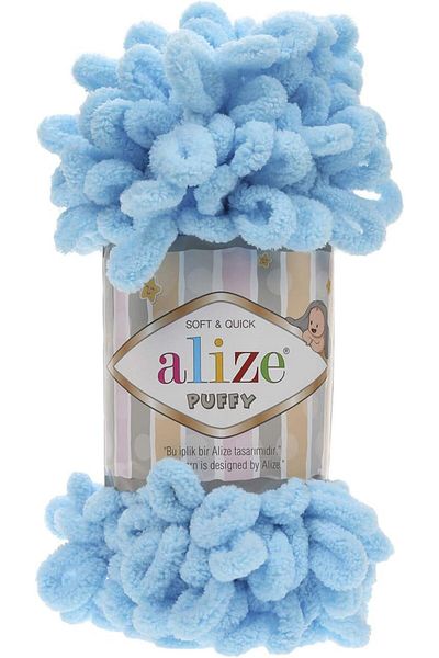 Alize Puffy Hand Knitting Yarn 1PC (Turquoise No. 287)
