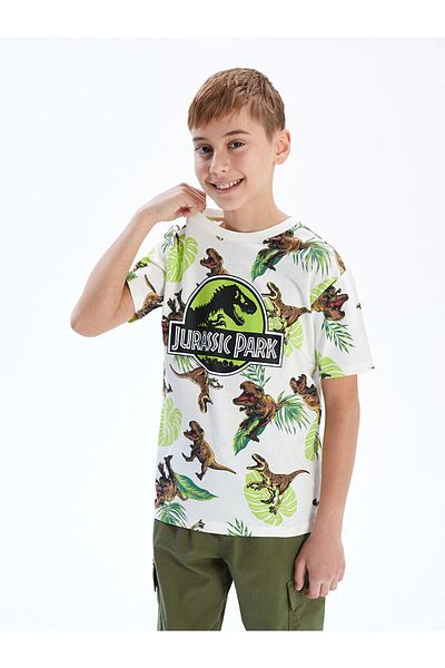 LC Waikiki Crew Neck J World Printed Boy's T-Shirt