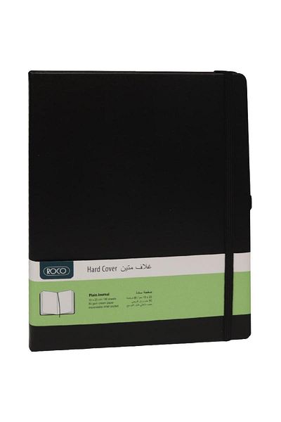 Roco Blank Journal – 19 x 25 cm, 192 Pages, Black Cover