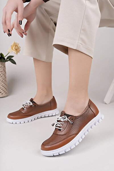 KAFKASLAR AYAKKABI ОРТОПЕДИЧНИ ДАМСКИ БАЛЕРИНКИ ОТ ЕСТЕСТВЕНА КОЖА, ПЕРФОРИРА...