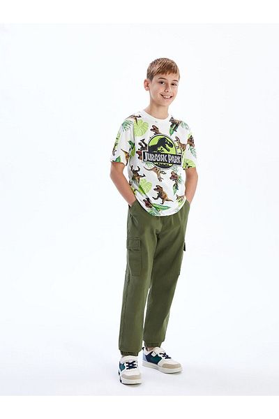LC Waikiki Crew Neck J World Printed Boy's T-Shirt