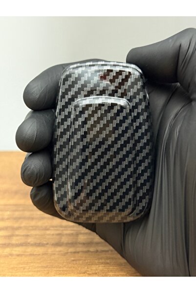 Luxe Aksesuarr Pentru Toyota Corolla - C-hr - Land Cruiser Smart 3 butoane Carcasă de protecție pentru chei din fibră de carbon