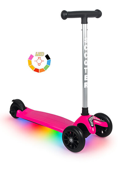Tois LED Işıklı Lumi Scooter – Direksiyondan Yön Verilebilen, Yükseklik Ayarlı 3 Tekerlekli Çocuk Scooter