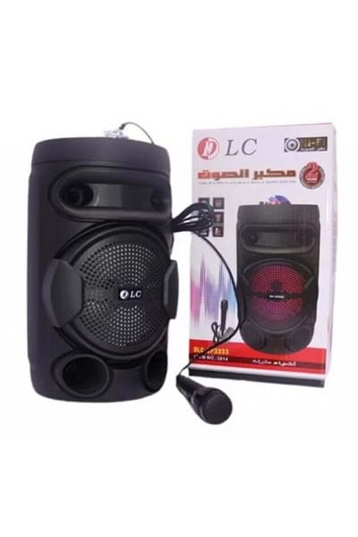 DLC Bluetooth Speaker with Laser LED & Microphone – Black – 20W