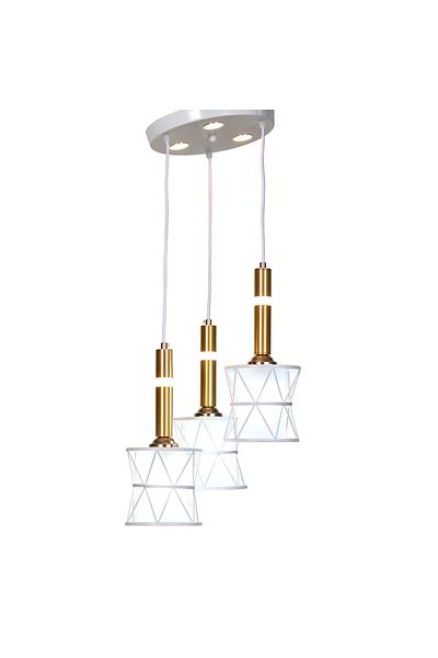 Happy Light Modern three-circle ceiling lamp for living room, bedroom or hall