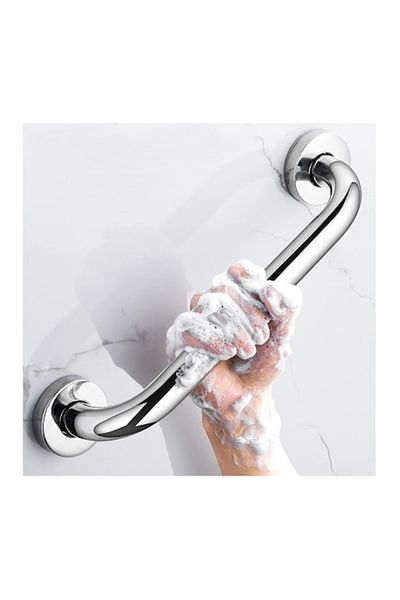 BREZIUM Support Handle for Bathroom, Anti-Corrosive, Stainless Steel, Easy Installation Kit, 30 cm