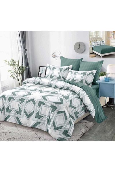 Pucioasa Double bed linen, Finet, Pucioasa, 6 pieces, Fitted sheet 230x250 cm