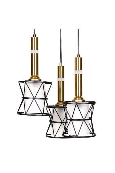 Happy Light Modern three-circle ceiling lamp for living room, bedroom or hall