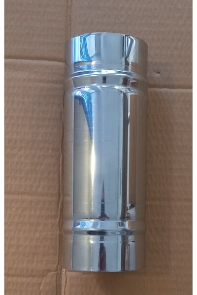 RENUZU Semaver & Soba boru bacası çap 8,2 cm derinlik 22 cm Paslanmaz Krom Çe...