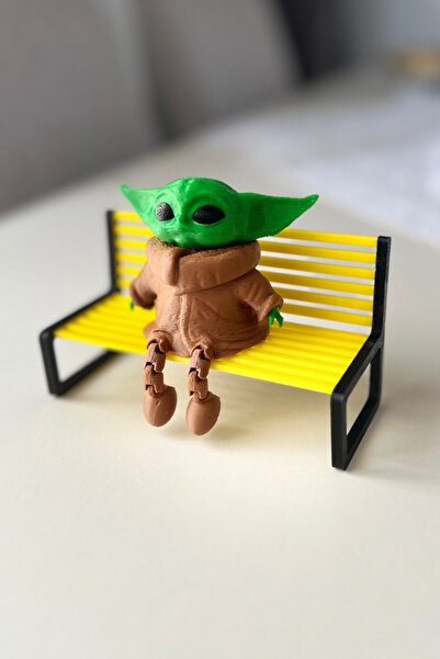 lina hobby Sevimli Oturan Grogu (Baby Yoda) Figürü - Masaüstü Dekoratif Süs (8x7 cm)-BANK DAHİL DEĞİLDİR
